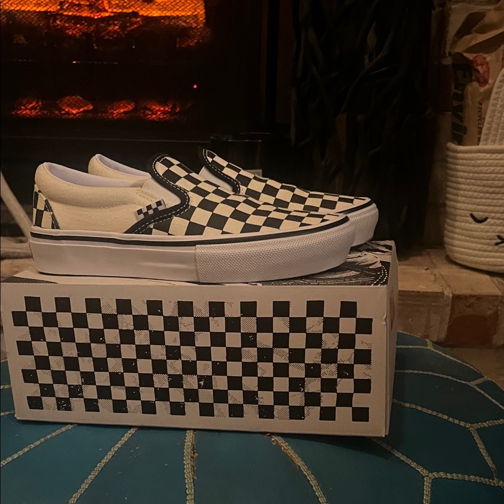 Vans Kids Checkered Slip-On Sneakers